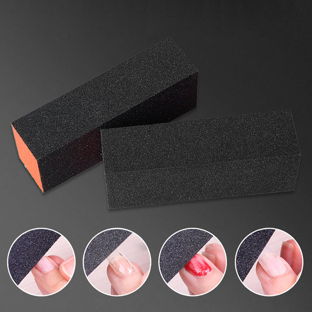 Bloc Lime de ponçage à ongles noir pour Gel uv - 3pcs / 1 pcs- Nail Art