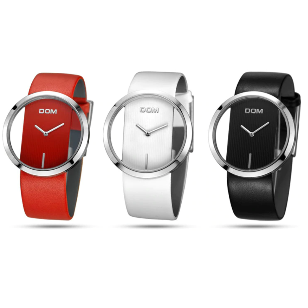Montres DOM  Rouge/Blanc/Noir femme - Le dénicheur du web