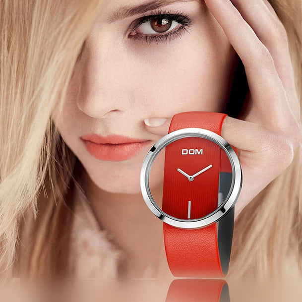 Montres DOM  Rouge/Blanc/Noir femme - Le dénicheur du web