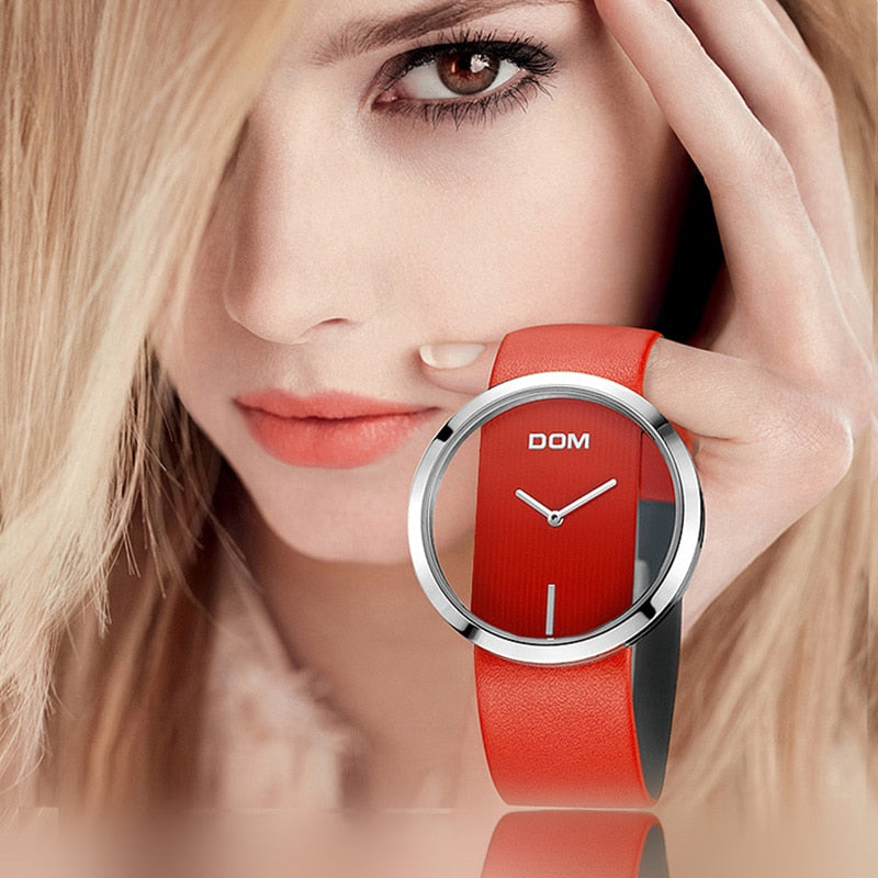 Montres DOM  Rouge/Blanc/Noir femme - Le dénicheur du web