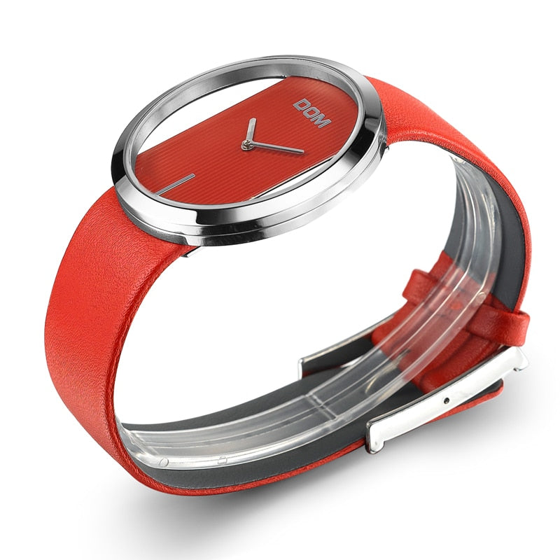 Montres DOM  Rouge/Blanc/Noir femme - Le dénicheur du web