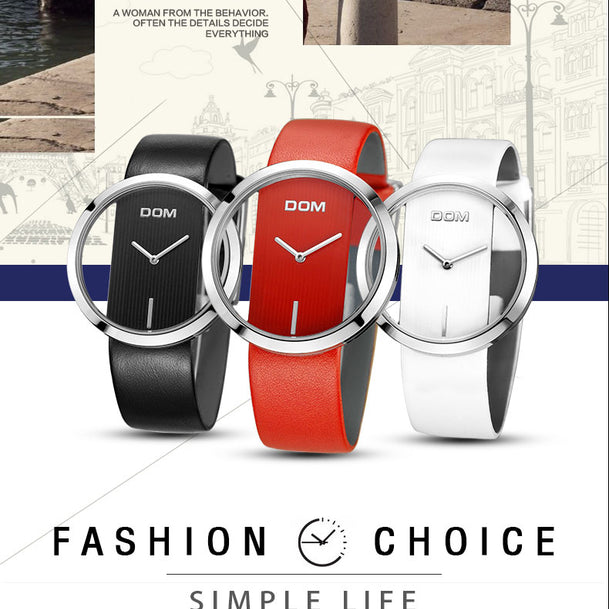 Montres DOM  Rouge/Blanc/Noir femme - Le dénicheur du web