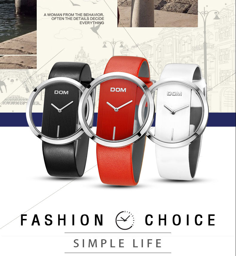 Montres DOM  Rouge/Blanc/Noir femme - Le dénicheur du web