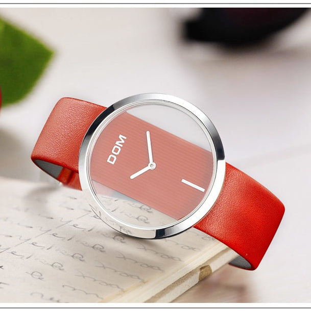 Montres DOM  Rouge/Blanc/Noir femme - Le dénicheur du web