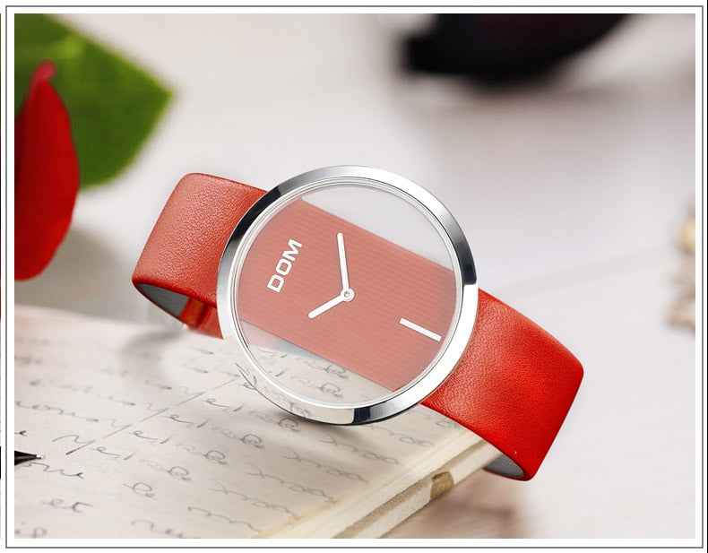 Montres DOM  Rouge/Blanc/Noir femme - Le dénicheur du web